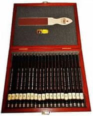 Koh-i-Noor svinčniki TOISON D´OR luksuzni komplet 20 mehanskih svinčnikov v lesenem kovčku