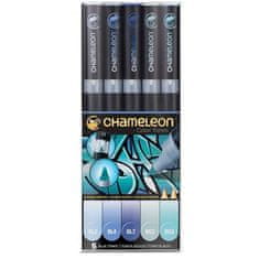 Chameleon Komplet obarvanih markerjev, 5 kosov - modri odtenki