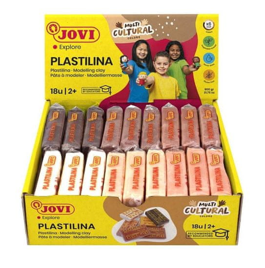 JOVI multikulturni plastelin 18 x 50 g