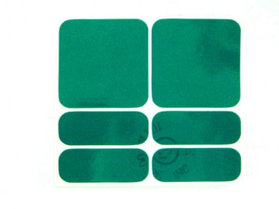 SHAMAN RACING Odsevne nalepke ShamanRacing set 6pcs zelena