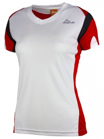 Kratka majica Rogelli EABEL bela/rdeča - 2XL