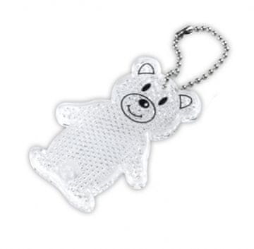 Altima Obesek odsevni reflektor medvedek bele barve