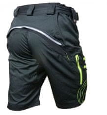 HAVEN Moške kratke hlače NAVAHO SLIMFIT črno-zelene s kolesarsko podlogo - L
