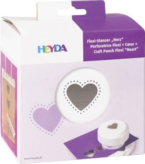 HEYDA okrasni luknjač flexi - srce 1,5 cm