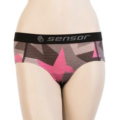 Sensor MERINO IMPRESS Black/Camo ženske spodnje hlačke - S