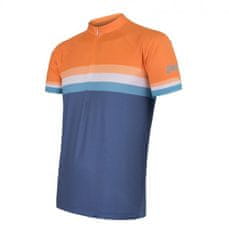 Sensor Moška kratka majica SUMMER STRIPE modra/oranžna - L