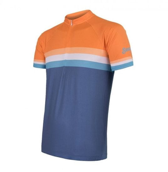 Sensor Moška kratka majica SUMMER STRIPE modra/oranžna - L