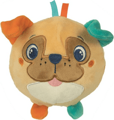 Clementoni BABY plišast pes z žogo in ropotuljico
