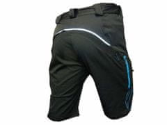HAVEN Moške kratke hlače NAVAHO SLIMFIT črne/modre s kolesarsko podlogo - L