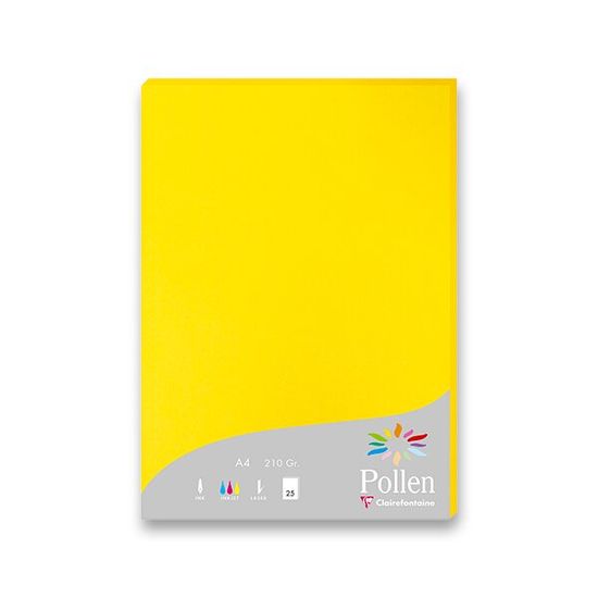 Clairefontaine Barvni dopisni karton, A4, 25 kosov, rumena barva, A4
