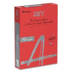 Barvni papir Rey Adagio, intenzivna nasičenost, 500 listov, rdeč