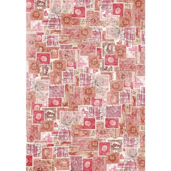 DecoMaché papir 27 g poštne znamke 26 x 37,5 cm