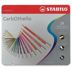 Stabilo CarbOthello pasteli, komplet 24 kosov v kovinskem kovčku