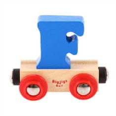 Bigjigs Toys Bigjigs Rail Wagon lesena vlakovna pot - črka F