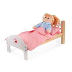 Bigjigs Toys Lesena postelja za lutke