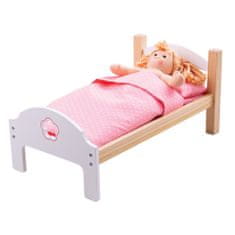 Bigjigs Toys Lesena postelja za lutke