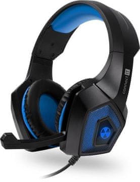 Connect IT BATTLE RNBW Ed. 2 gaming slušalke z mikrofonom, 3,5 mm Jack + USB BLUE