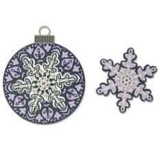 Sizzix Thinlits kovinske šablone - Božični ornament snežinka 6 kosov