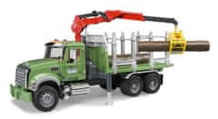 Bruder tovornjak MACK Granitni transporter za prevoz lesa