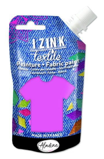 Aladine Barva za tekstil IZINK Textile - svetlo roza, 80 ml