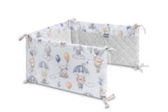 Sensillo Plašč za otroško posteljico žametni FLIGHT IN CLOUDS PLUSH KARO 180x30 cm