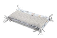 Sensillo Plašč za otroško posteljico žametni FLIGHT IN CLOUDS PLUSH KARO 180x30 cm