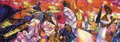 Art puzzle Panoramska sestavljanka Barve jazza 1000 kosov
