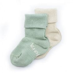 KipKep Otroške nogavice Stay-on-Sock 6-12m 2 para Calming Green