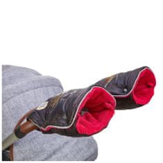 Little Angel Otroški voziček rokavice za hišne ljubljenčke par 25x22,51x24cm črno cvetje/rožnata