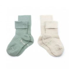 KipKep Otroške nogavice Stay-on-Sock 12-18m 2 para Calming Green