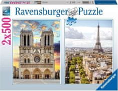 Ravensburger Puzzle Obiščite Pariz 2x500 kosov