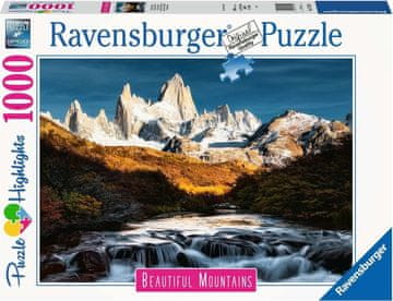 Ravensburger Dih jemajoče gore Puzzle: Mount Fitz Roy, Patagonija 1000 kosov