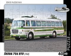 RETRO-AUTA Puzzle BUS št. 1 Škoda 706 RTO (1968) 40 kosov