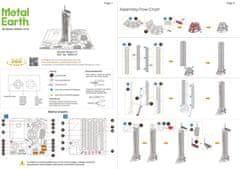 Metal Earth 3D kovinski model Apolla Saturn V z rampo