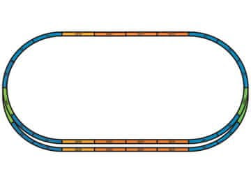 Piko Podstavek za komplete tirov A+E (osnovni oval z vzporednimi tiri) - 55367