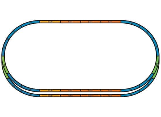 Piko Podstavek za komplete tirov A+E (osnovni oval z vzporednimi tiri) - 55367
