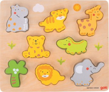 Goki Lesena sestavljanka Divje živali