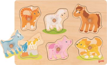 Goki Lesena sestavljanka Kmečke živali