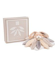 Doudou Darilni set - plišasta krastača zajček rjave barve 28 cm