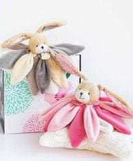 Doudou Darilni set - plišasta krastača zajček rjave barve 28 cm