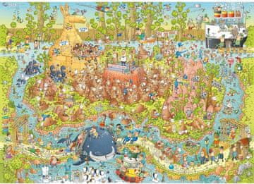 Heye Puzzle Crazy Zoo: Avstralska razstava 1000 kosov