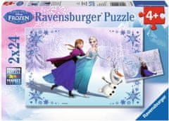Ravensburger Ledeno kraljestvo Puzzle: Sestri za vedno 2x24 kosov