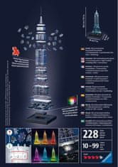 Ravensburger Osvetljena 3D sestavljanka Night Edition Empire State Building 216 kosov