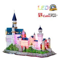 CubicFun Osvetljena 3D sestavljanka Grad Neuschwanstein 128 kosov