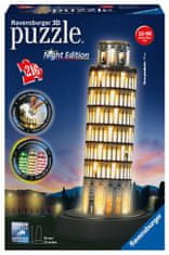 Ravensburger Nočna izdaja 3D sestavljanke - poševni stolp v Pisi 216 kosov