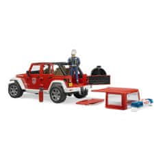 Bruder Red Fire JEEP WRANGLER s figurico in dodatki