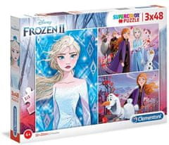 Clementoni Puzzle Supercolor - Frozen II / 3 x 48 kosov