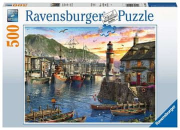 Ravensburger Sestavljanka Sončni vzhod v pristanišču 500 kosov