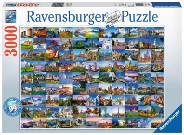 Ravensburger Sestavljanka 99 čudovitih krajev Evrope 3000 kosov