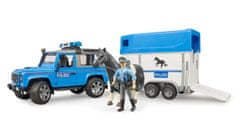 Bruder Policijski Land Rover s konjsko vprego in policistom